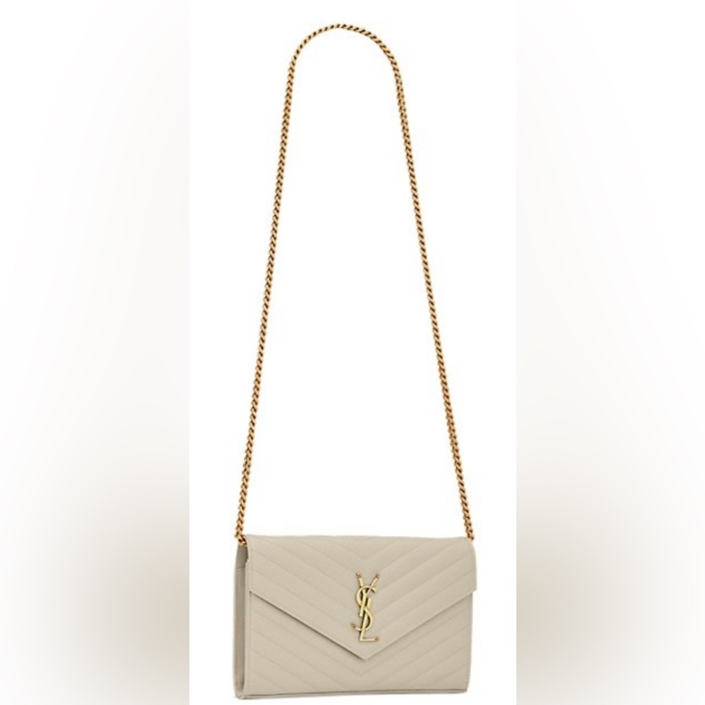 Yves Saint Laurent Cream Cross-Body Bag